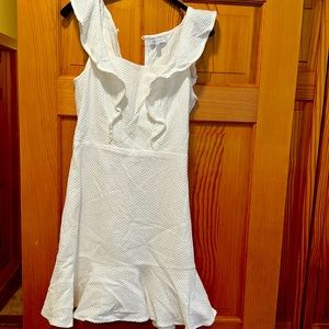 LUCY PARIS Frill Ruffle Shoulder, Back Keyhole Mini Cocktail Party Dress S